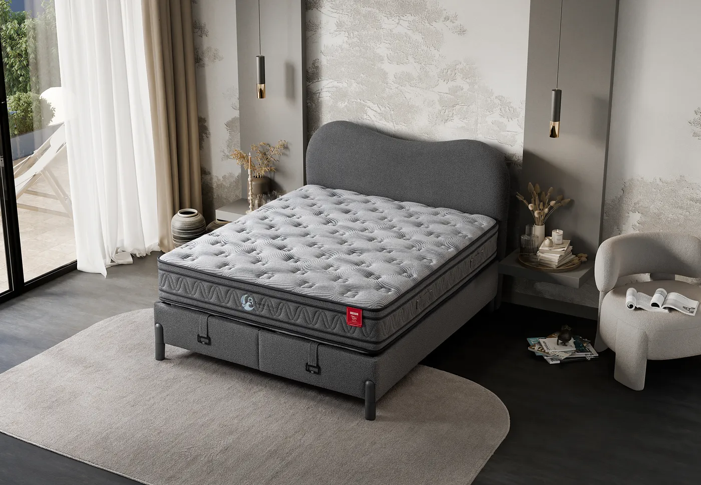Sleep Balance Gri Çift Kişilik